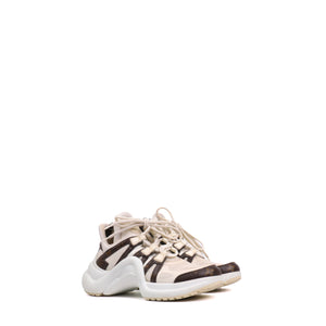 LOUIS VUITTON - Sneakers Archlight Louis Vuitton en toile enduite monogrammée et tissu (T38)