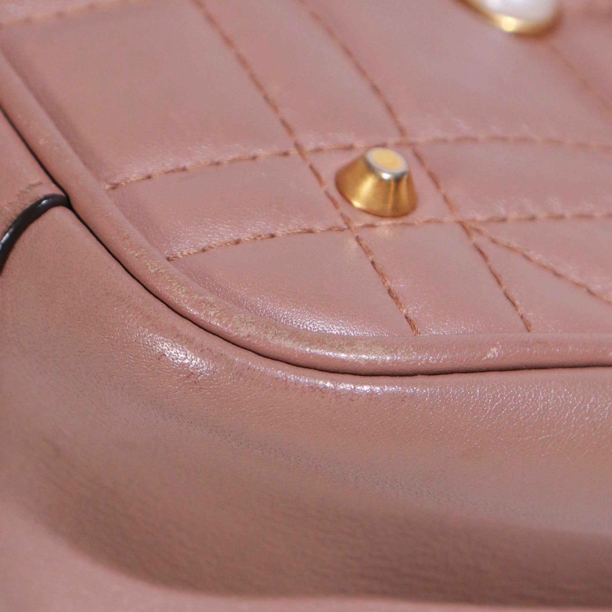 GUCCI - Gucci Small Size GG Marmont Pearly shoulder bag in powder pink leather