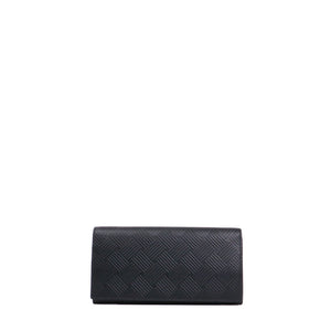 BOTTEGA VENETA - Portefeuille à rabat Bottega Veneta en cuir noir