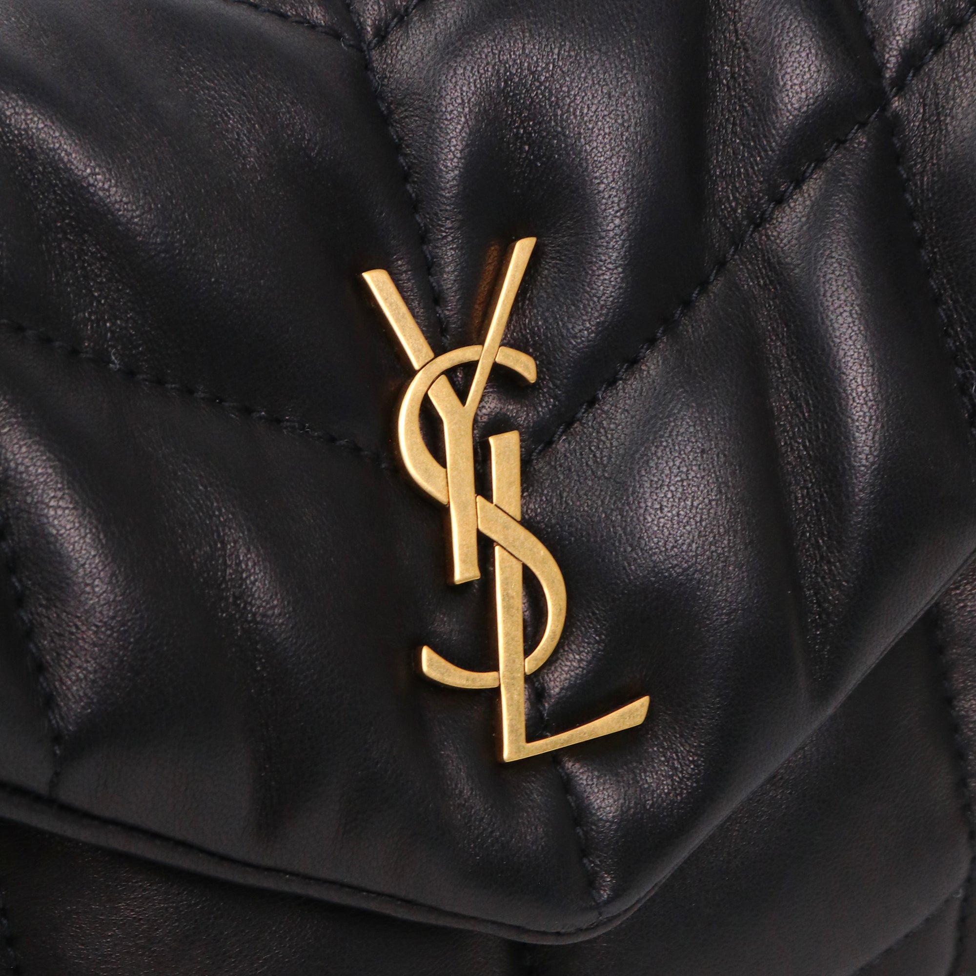 SAINT LAURENT - Sac à bandoulière Puffer Toy Saint Laurent en cuir matelassé noir