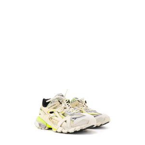 BALENCIAGA - Balenciaga Track sneakers in white and green leather and canvas (T38)