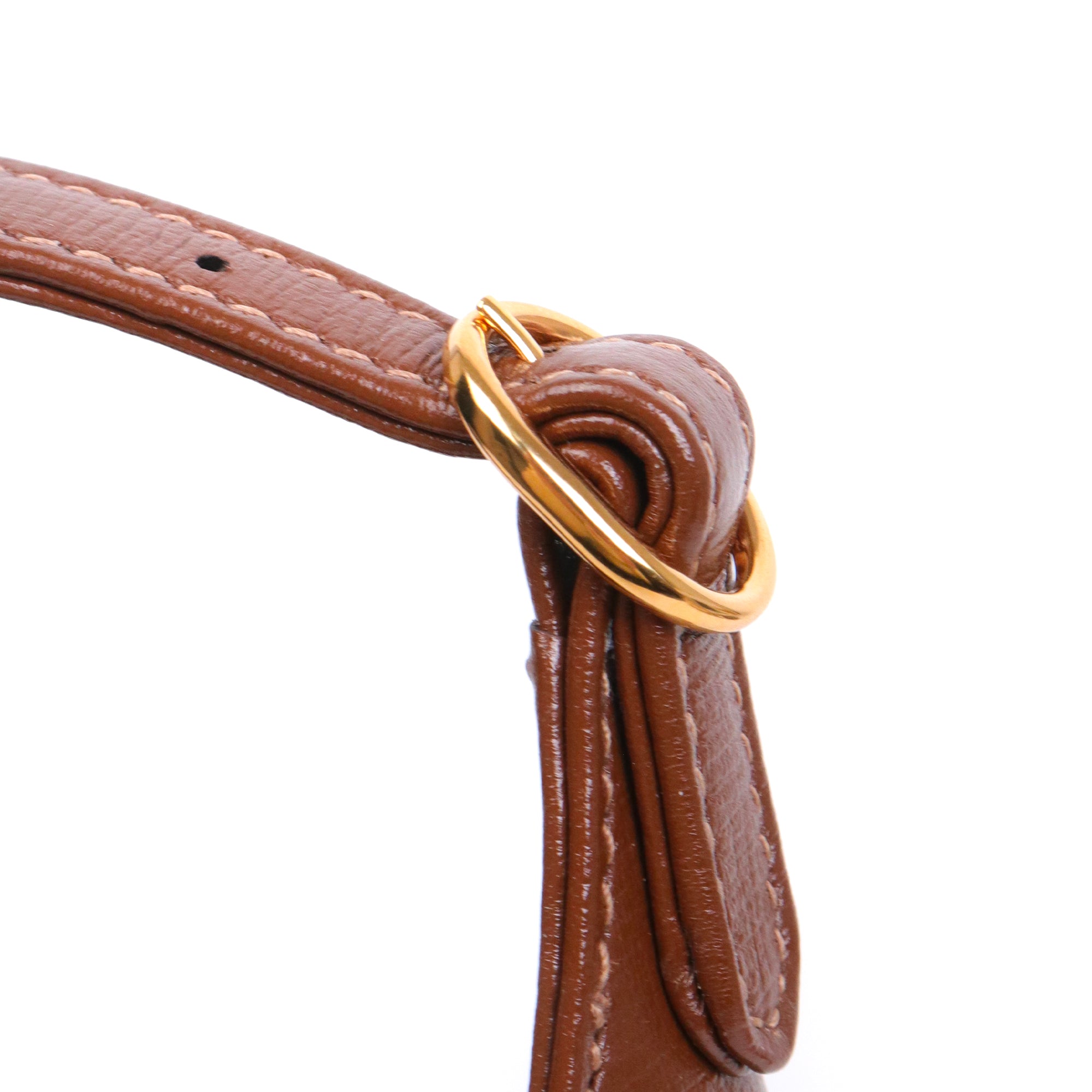 GUCCI - Small Gucci Jackie 1961 shoulder bag in denim and brown grained leather