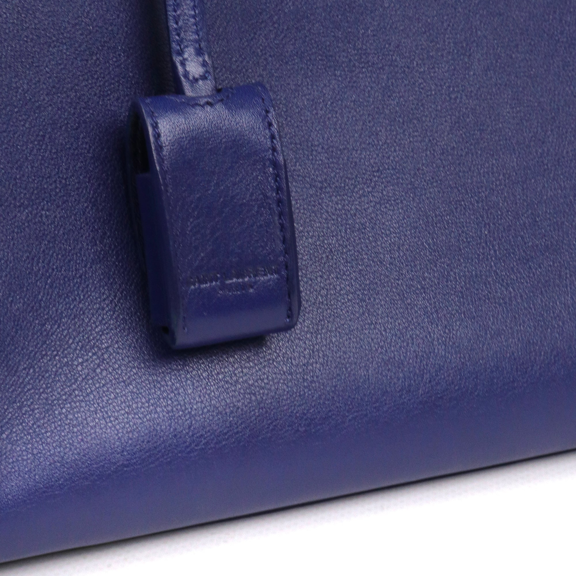 SAINT LAURENT - Nano day bag in gray grained leather