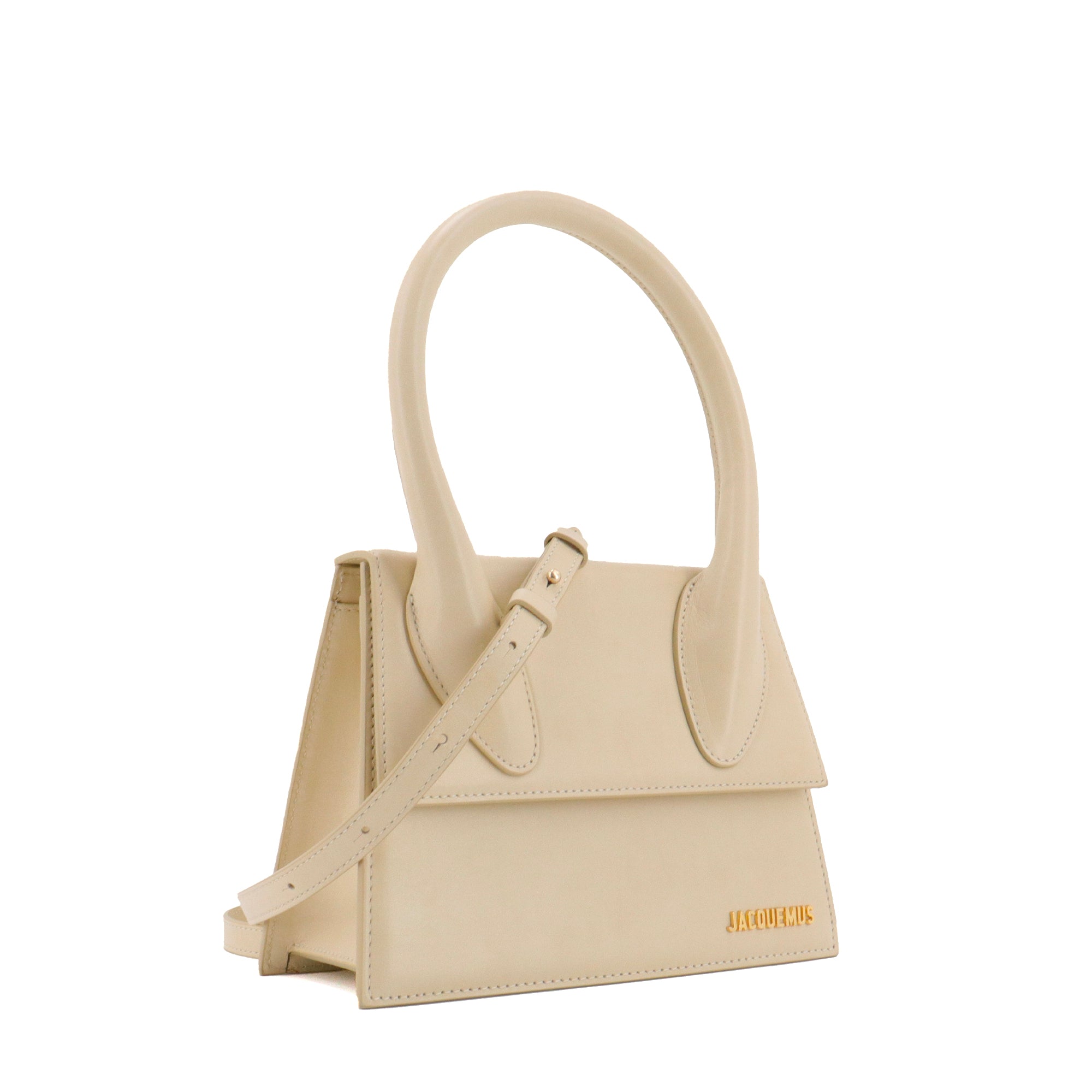 JACQUEMUS - Jacquemus Grand Chiquito shoulder bag in beige leather