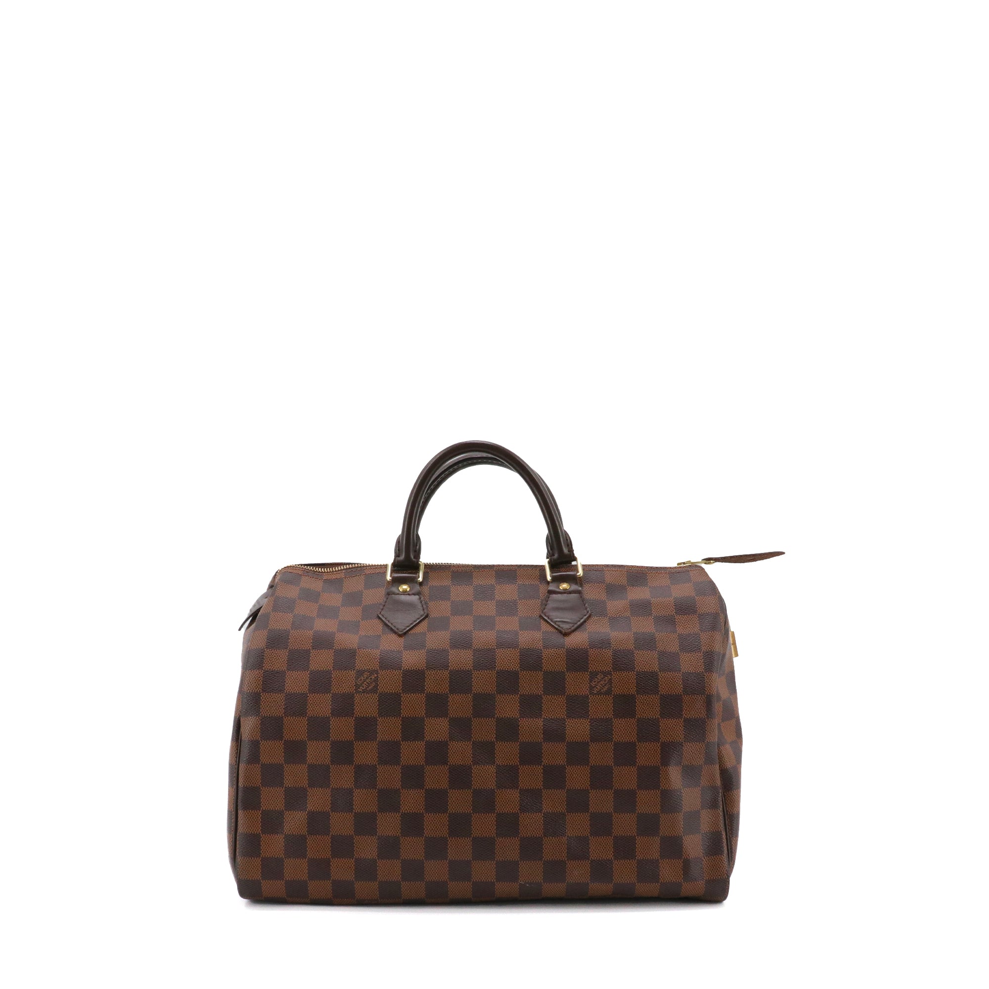 LOUIS VUITTON - Sac à main Speedy 35 Louis Vuitton en toile damier ébène