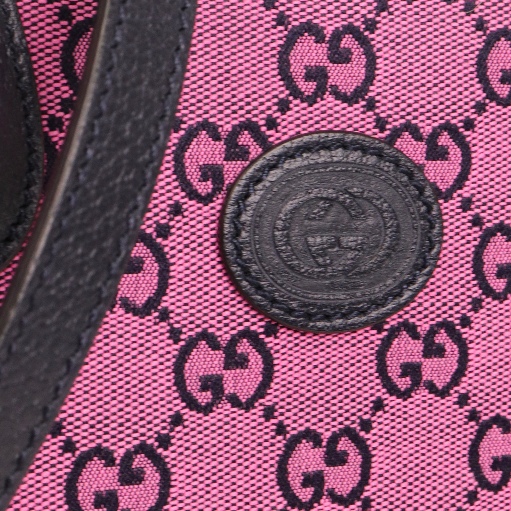 GUCCI - Gucci Bamboo tote bag in black canvas and leather