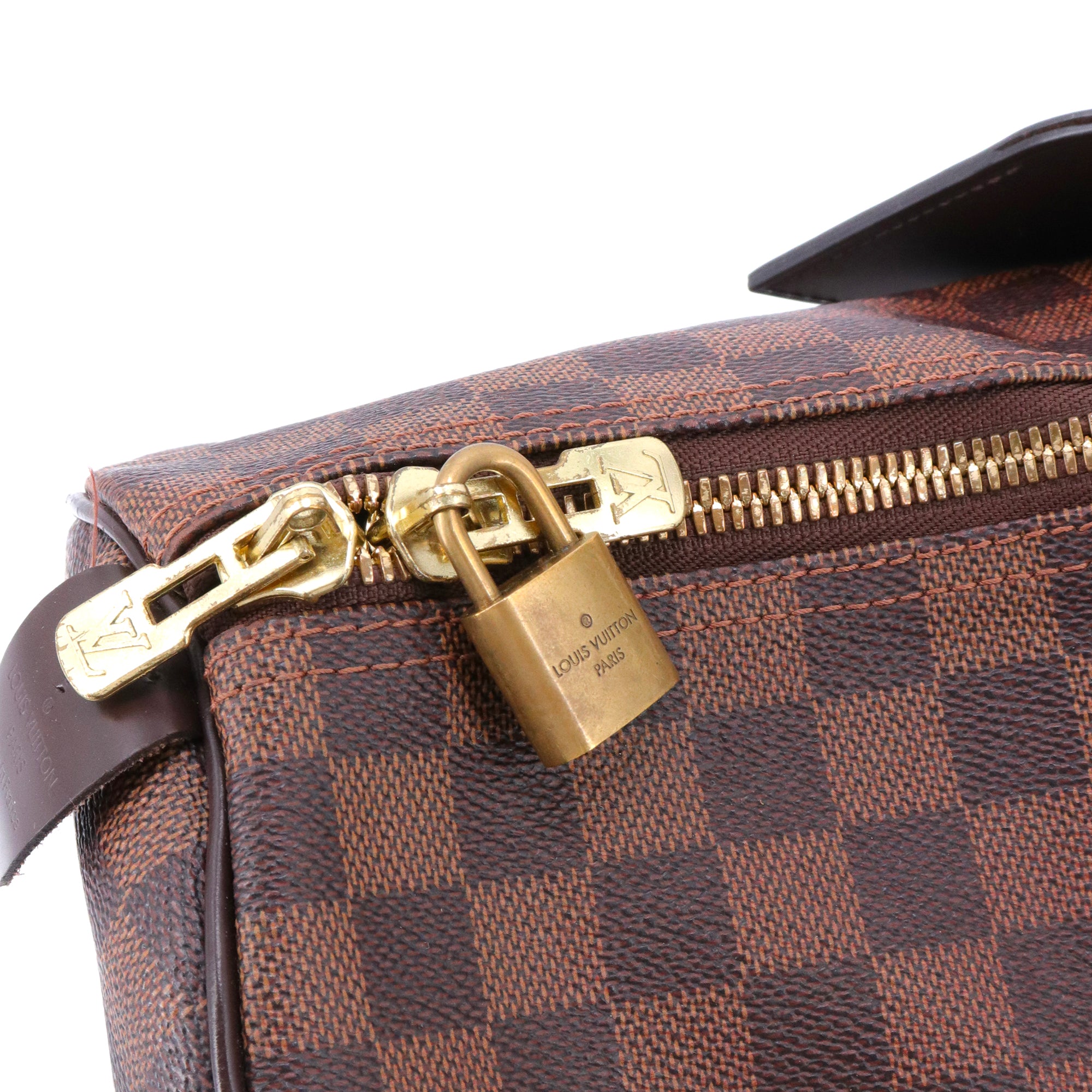 LOUIS VUITTON - Sac de voyage Keepall 50 Louis Vuitton en toile damier ébène
