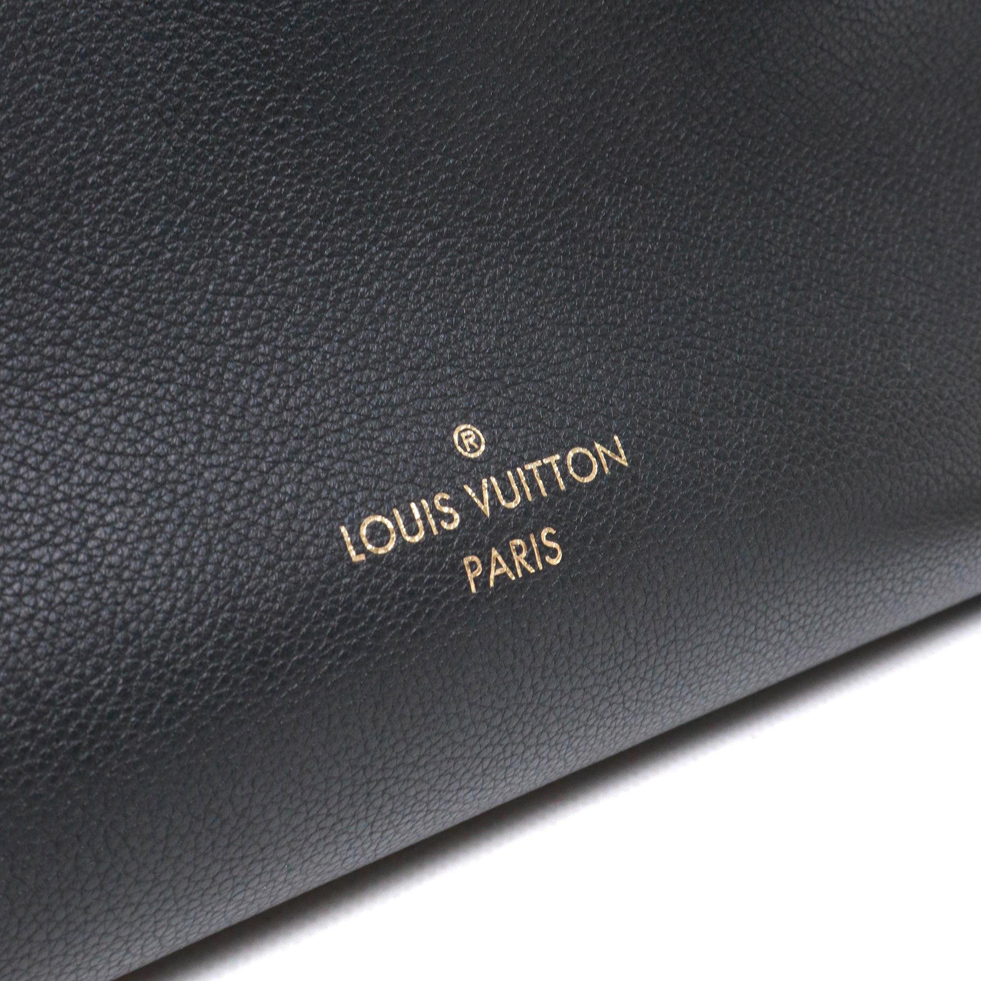 LOUIS VUITTON - Cabas My Side handbag in black grained leather