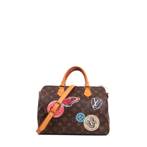 LOUIS VUITTON - Speedy 30 shoulder strap Damier Ebony