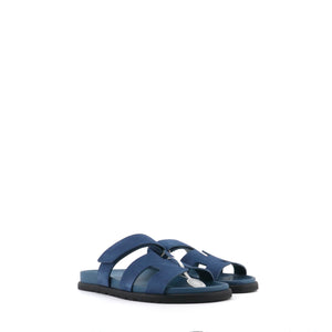 HERMÈS - Hermès Chypre sandals in turquoise blue goatskin (T41.5)