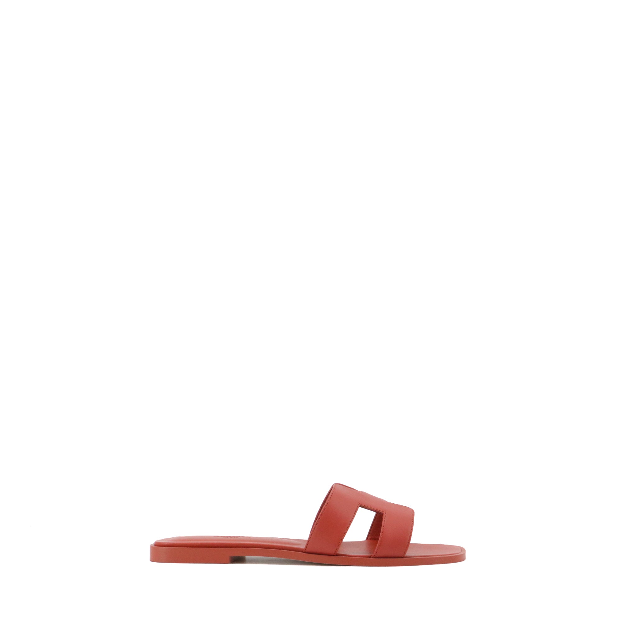 HERMÈS - Sandales Oran Hermès en cuir Rouge de Turin (T38)