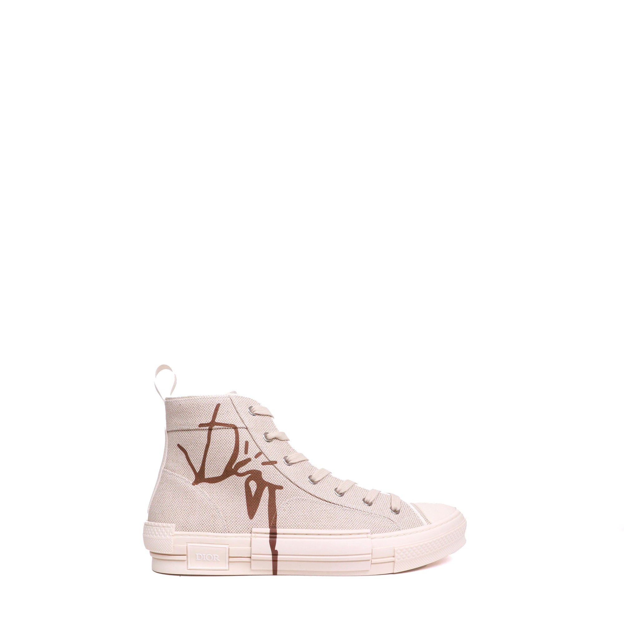 DIOR - Sneakers B23 high Dior x Cactus Jack en toile canvas crème (T44)