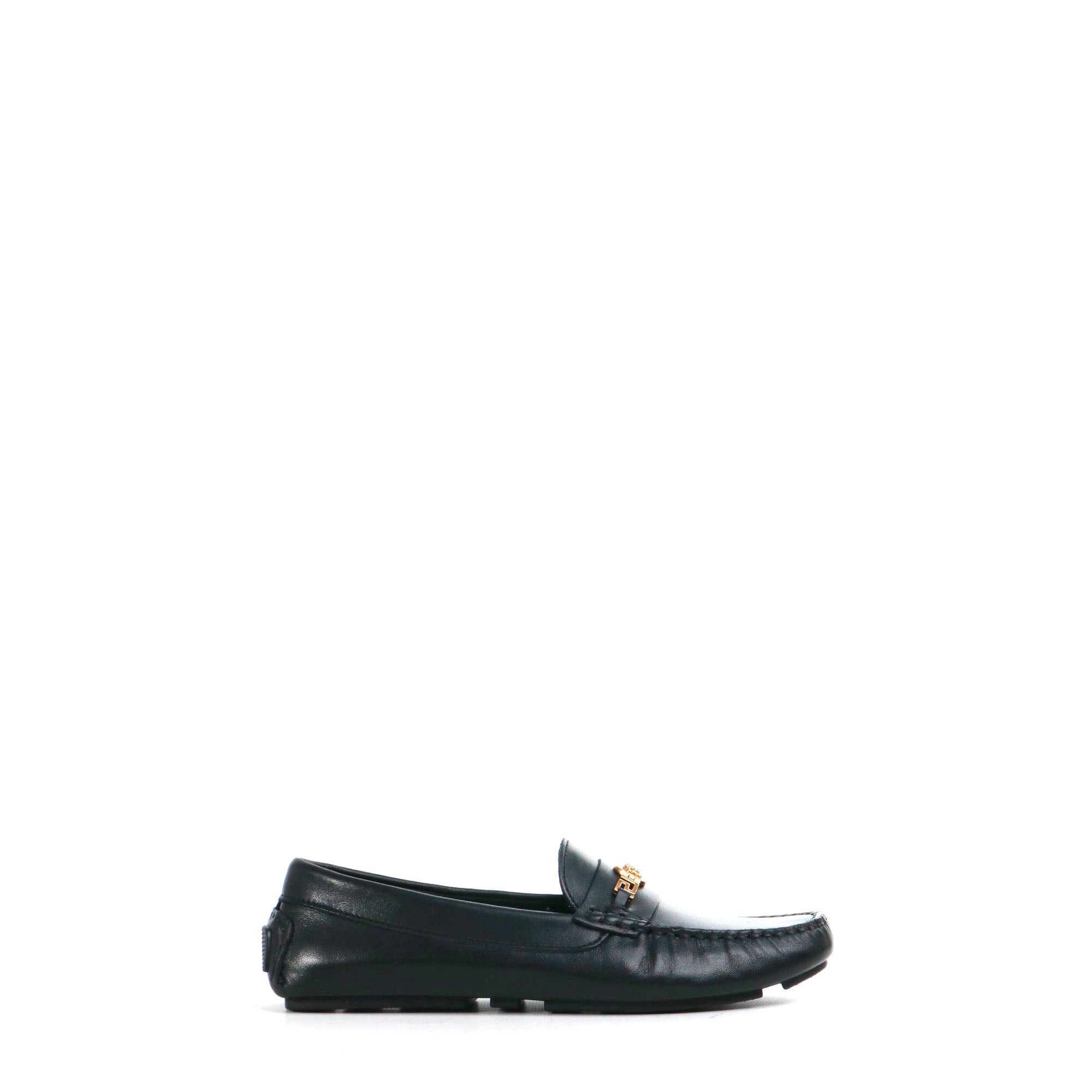 VERSACE - Medaillon Versace loafers in black leather (T37)