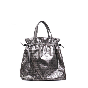 CHANEL - Tote bag in pink terrycloth and beach towel