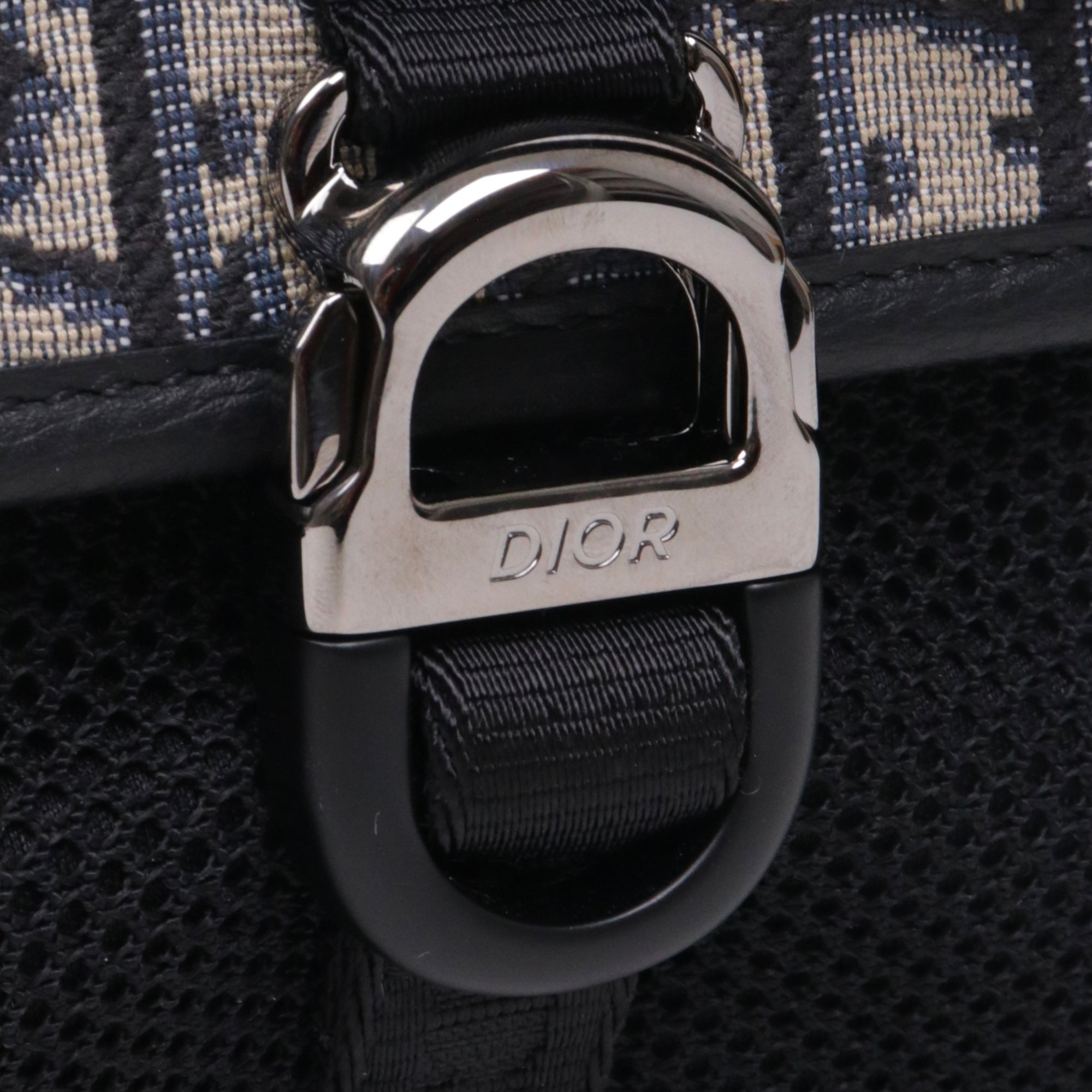 DIOR - Dior Oblique Galaxy A5 pouch in black leather