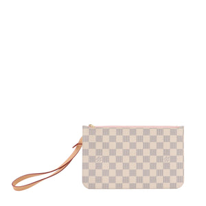 LOUIS VUITTON - Louis Vuitton Neverfull Pouch in Damier Azur Canvas