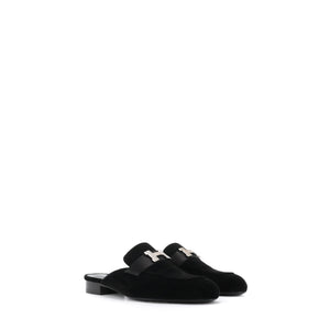 HERMÈS - Chypre sandals in black smooth leather (T36)