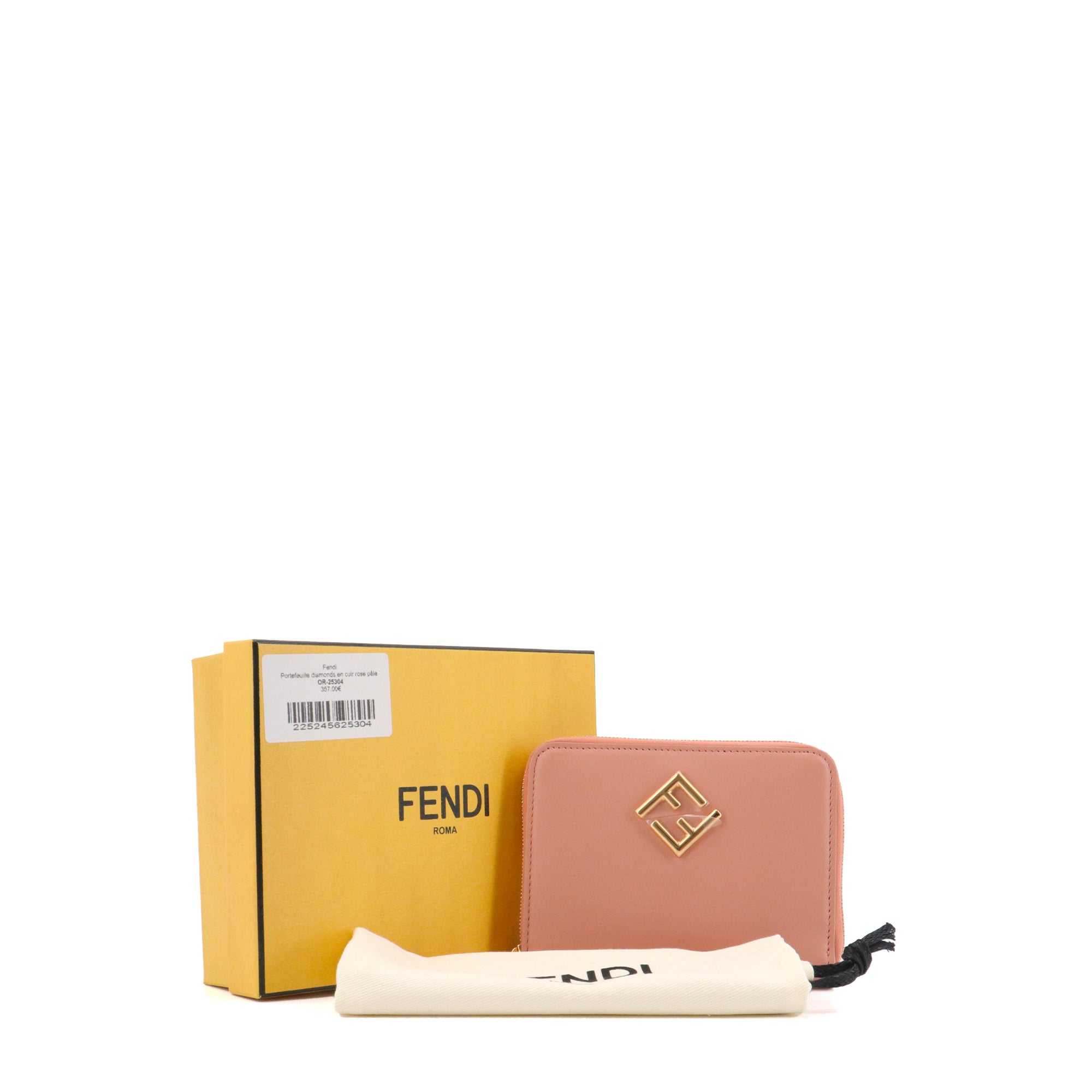 FENDI - Fendi Diamonds wallet in taupe leather