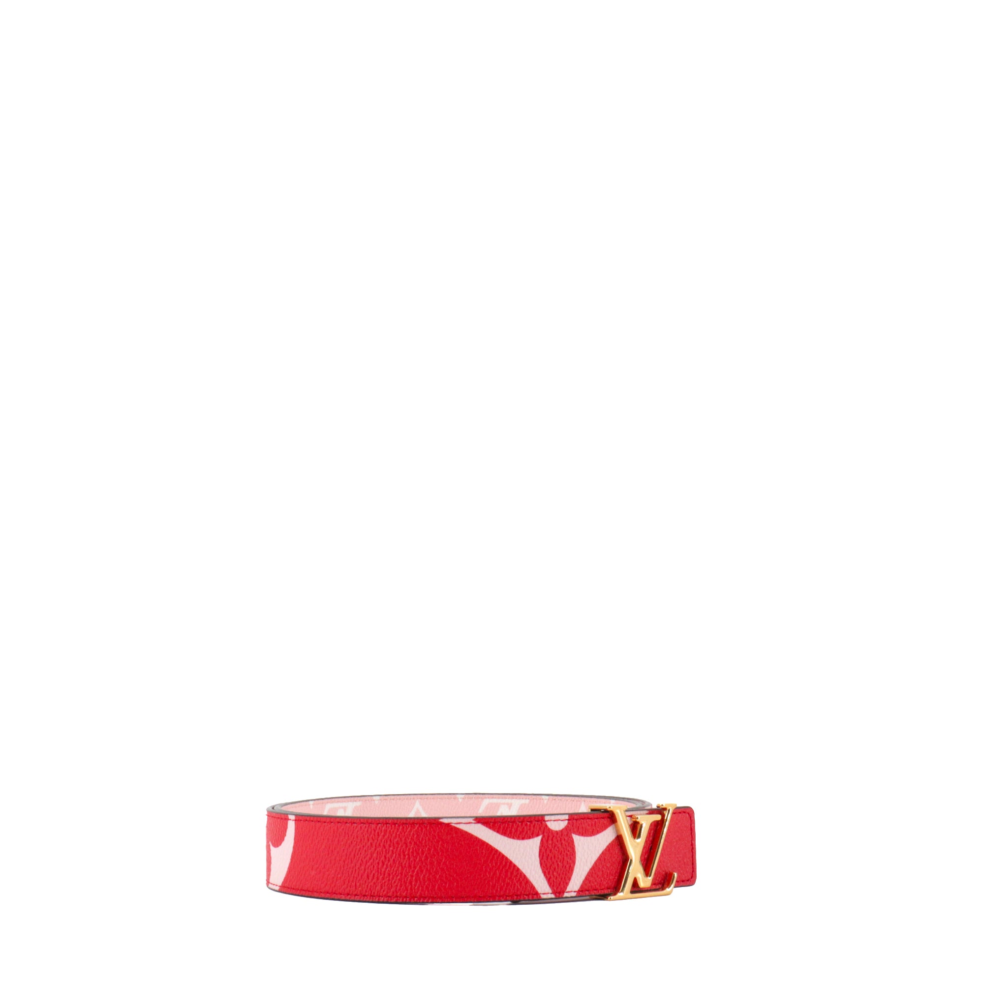 LOUIS VUITTON - Ceinture LV Initiales réversible Louis Vuitton en toile enduite édition limitée (T85)
