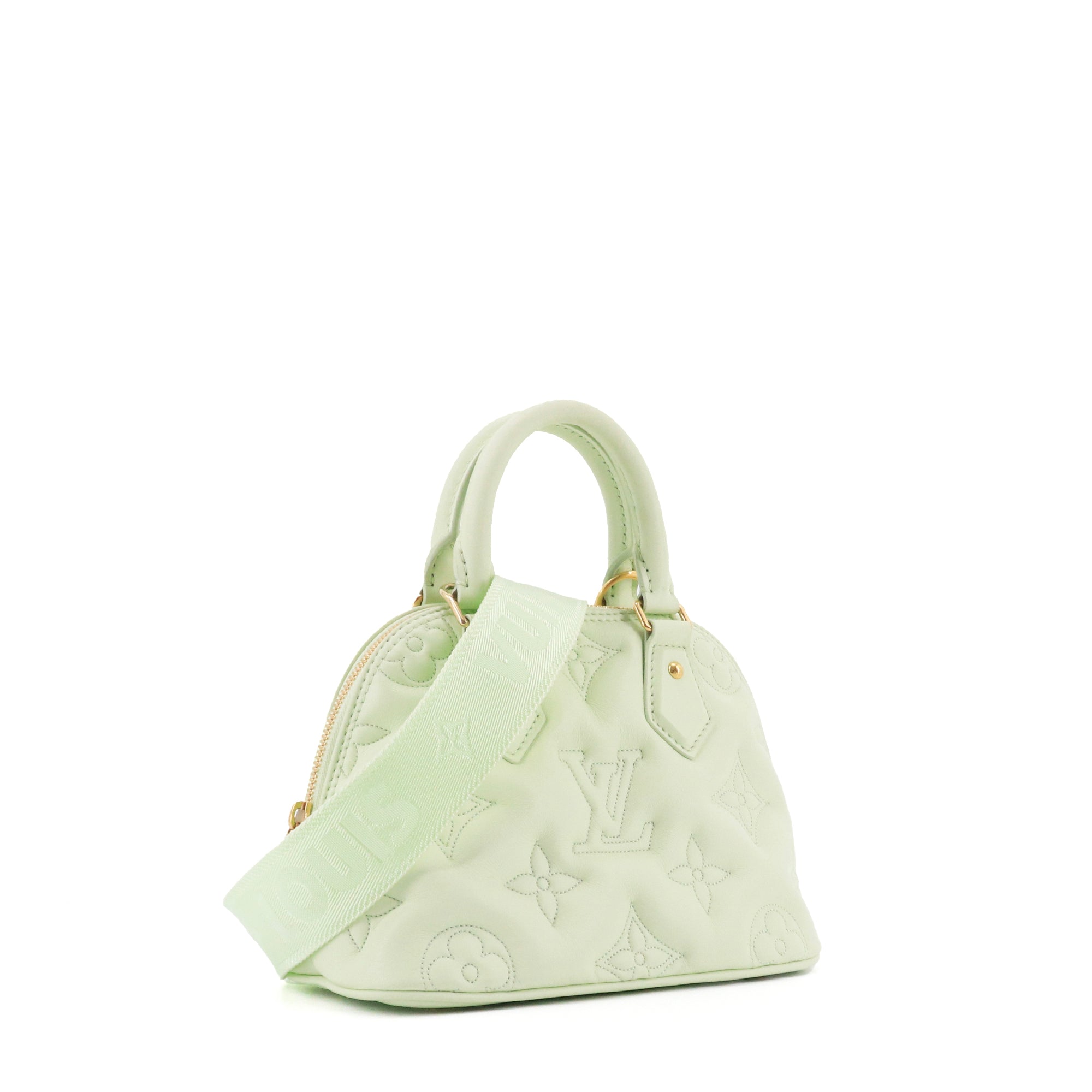 LOUIS VUITTON - Louis Vuitton Alma BB Bubblegram shoulder bag in sea green leather