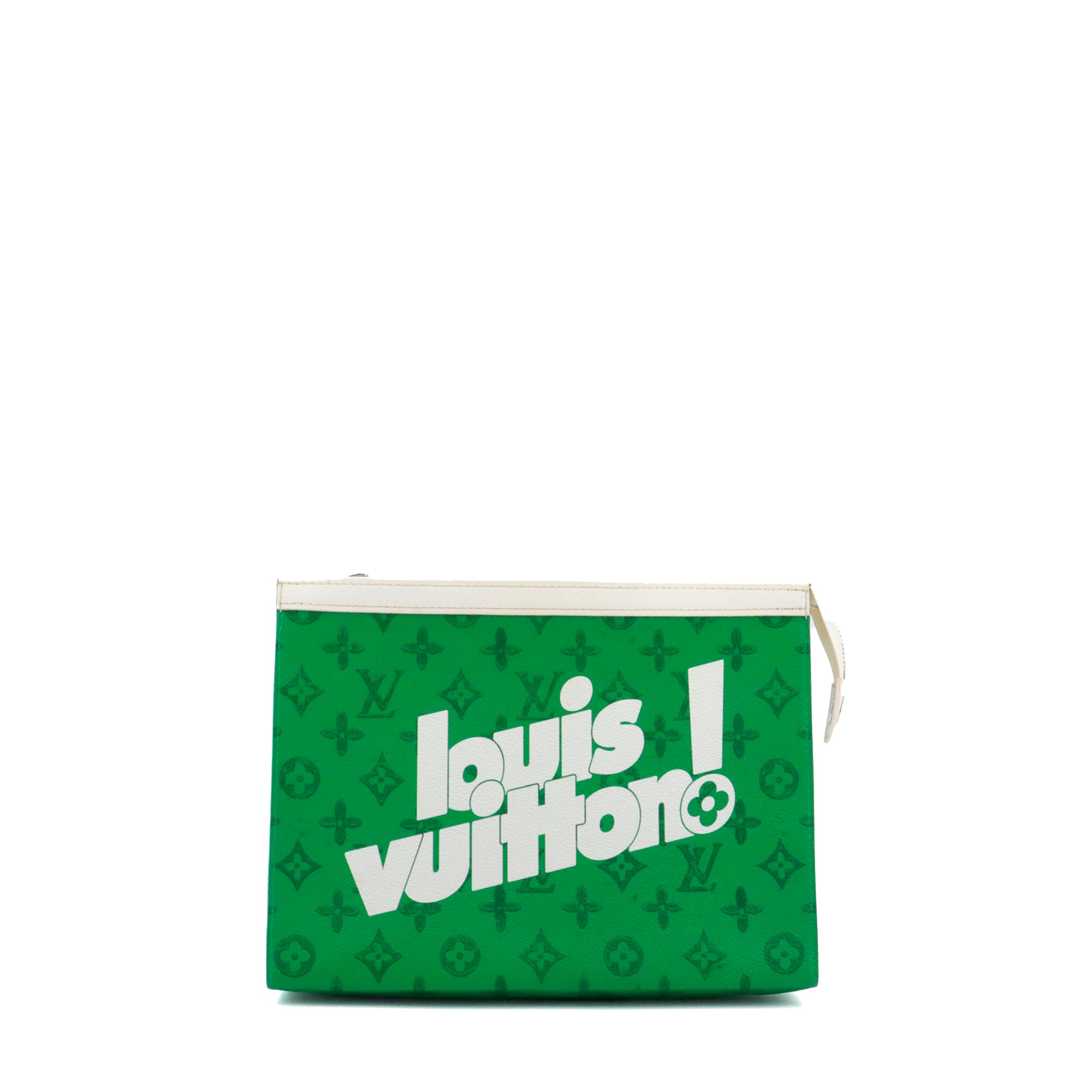 LOUIS VUITTON - Louis Vuitton MM Everyday Travel Pouch in green monogrammed canvas