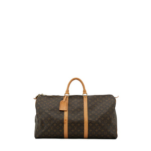 LOUIS VUITTON - Sac de voyage Keepall 55 Louis Vuitton en toile monogrammée vintage