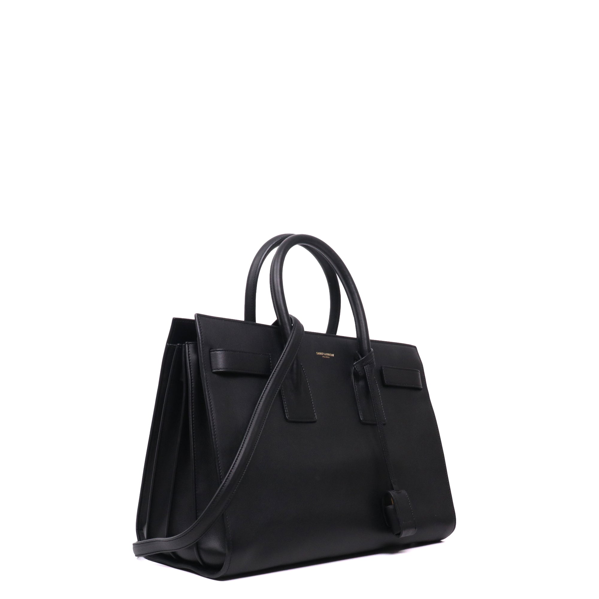 SAINT LAURENT - Nano day bag in gray grained leather