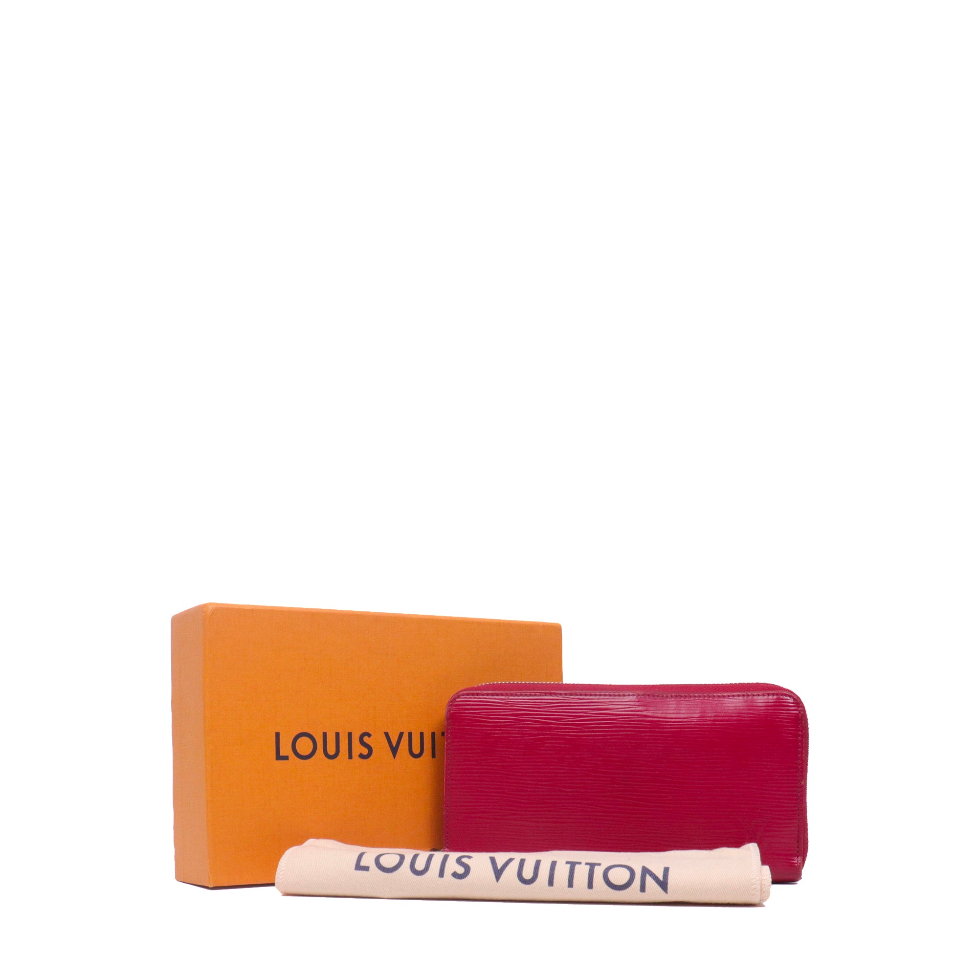 LOUIS VUITTON - Portefeuille Zippy Louis Vuitton en cuir épi fuchsia