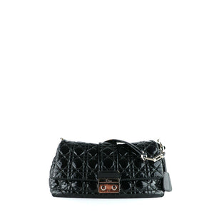 DIOR - Vintage Miss Dior handbag in black patent leather