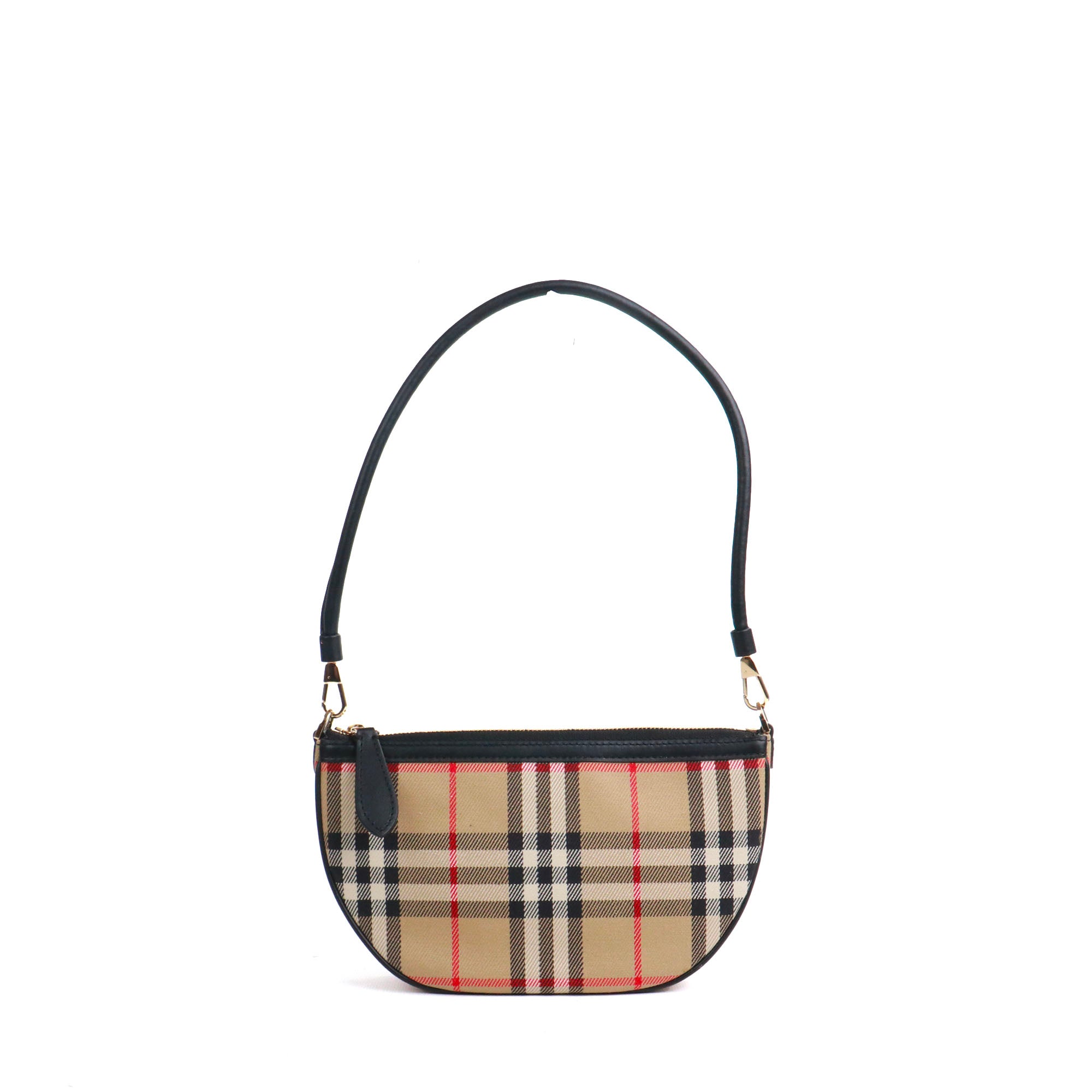 BURBERRY - Sac porté épaule Olympia Burberry en toile et cuir