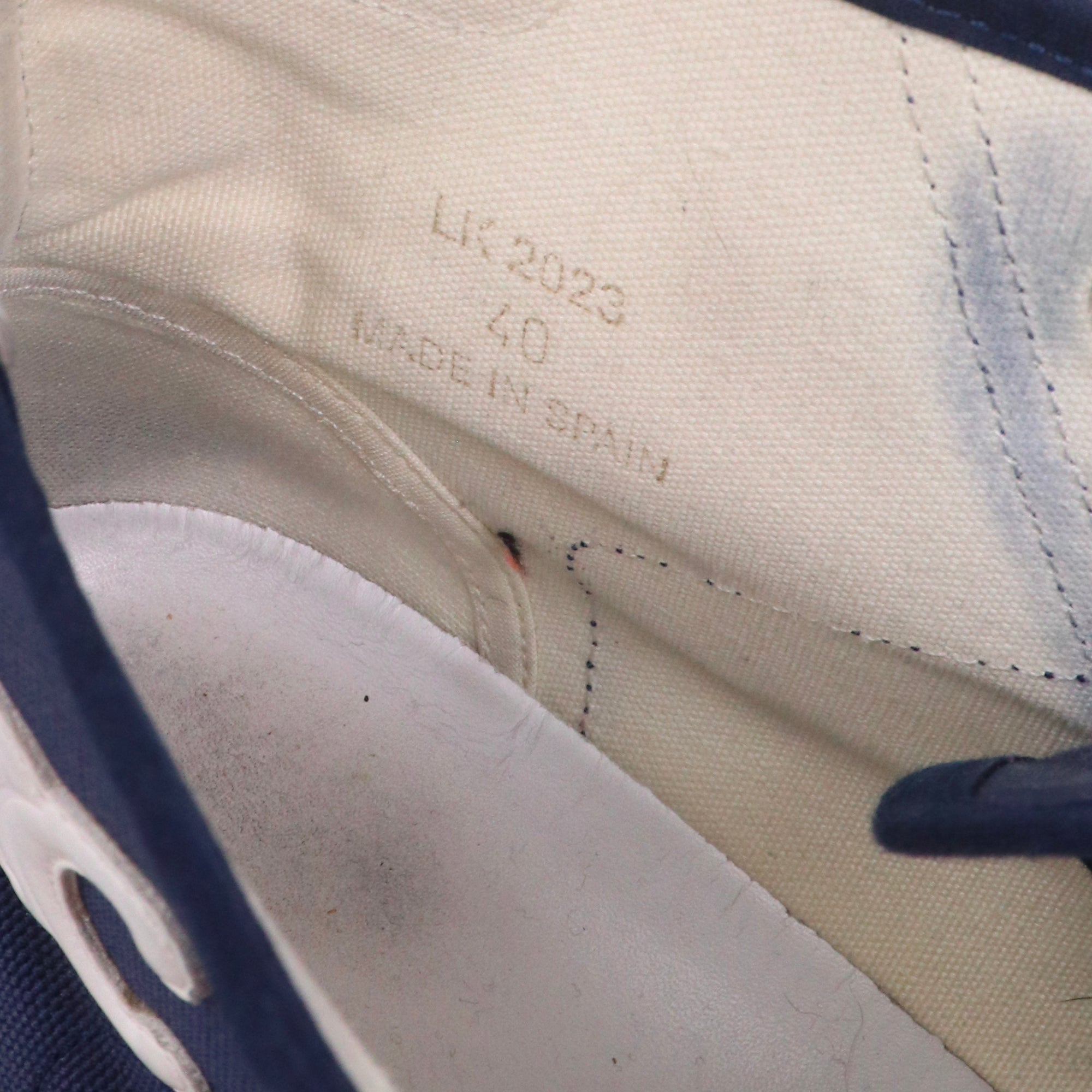 CELINE - Sneakers montantes Triomphe Celine en toile bleu marine (T40)