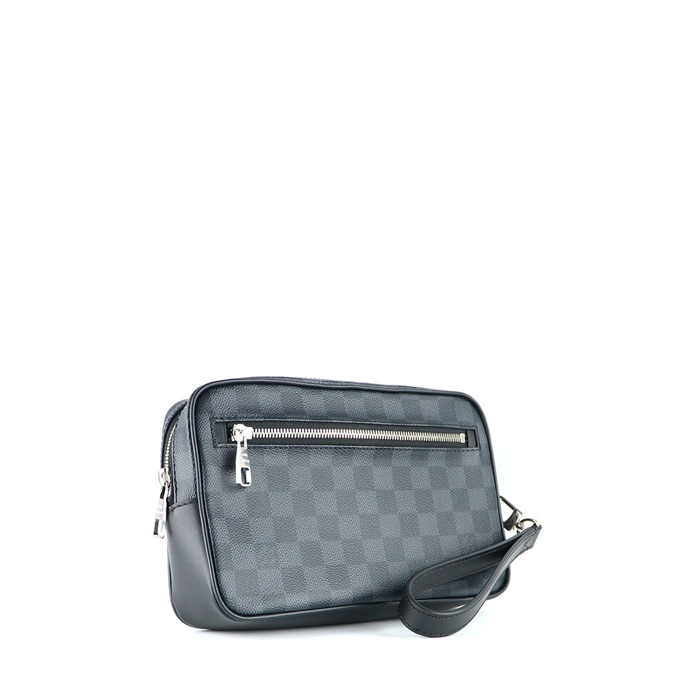 LOUIS VUITTON - Pochette Kasai en toile damier graphite