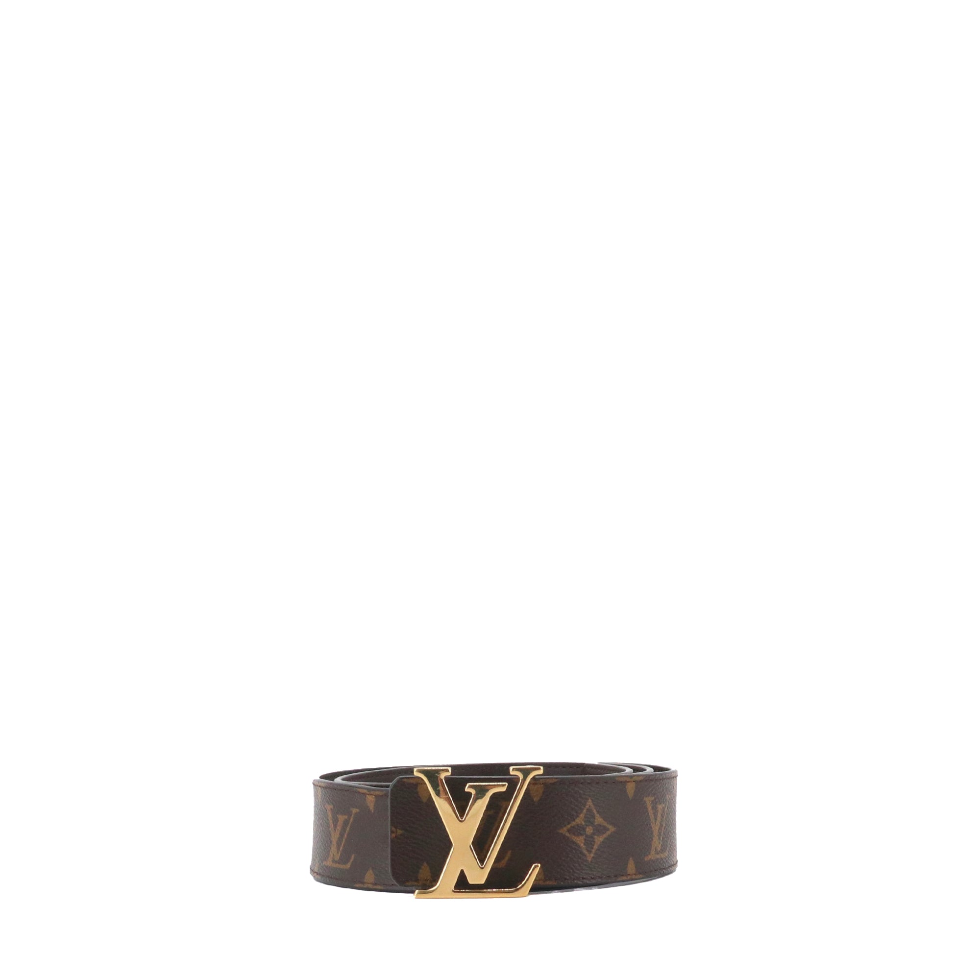 LOUIS VUITTON - Ceinture LV Initiales Louis Vuitton en toile monogrammée (T90)
