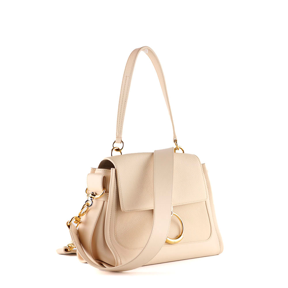 CHLOÉ - Sac à bandoulière Tess Day cuir grainé beige