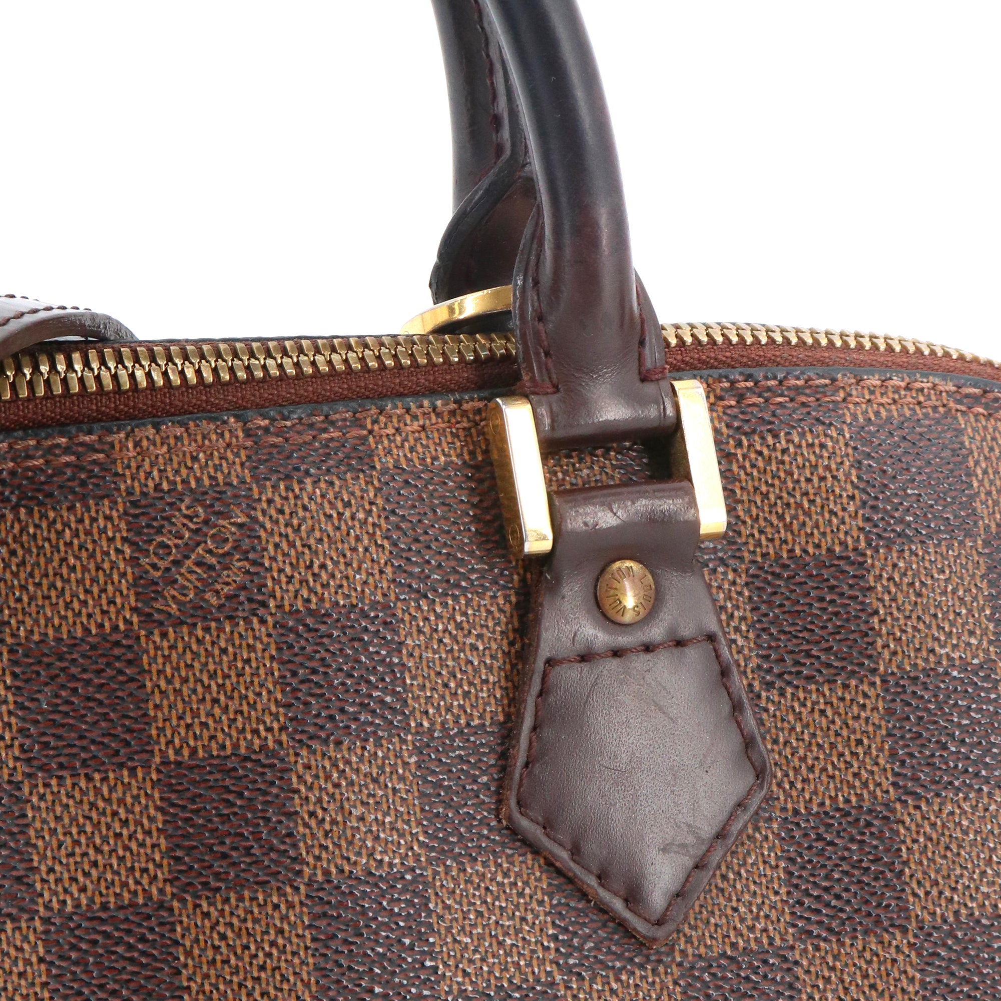 LOUIS VUITTON - Sac à main Alma PM Louis Vuitton en toile damier ébène