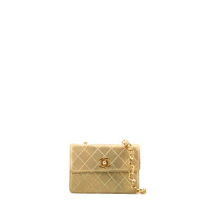 CHANEL - Sac à bandoulière Wallet on Chain Timeless mini Chanel en cuir lisse doré