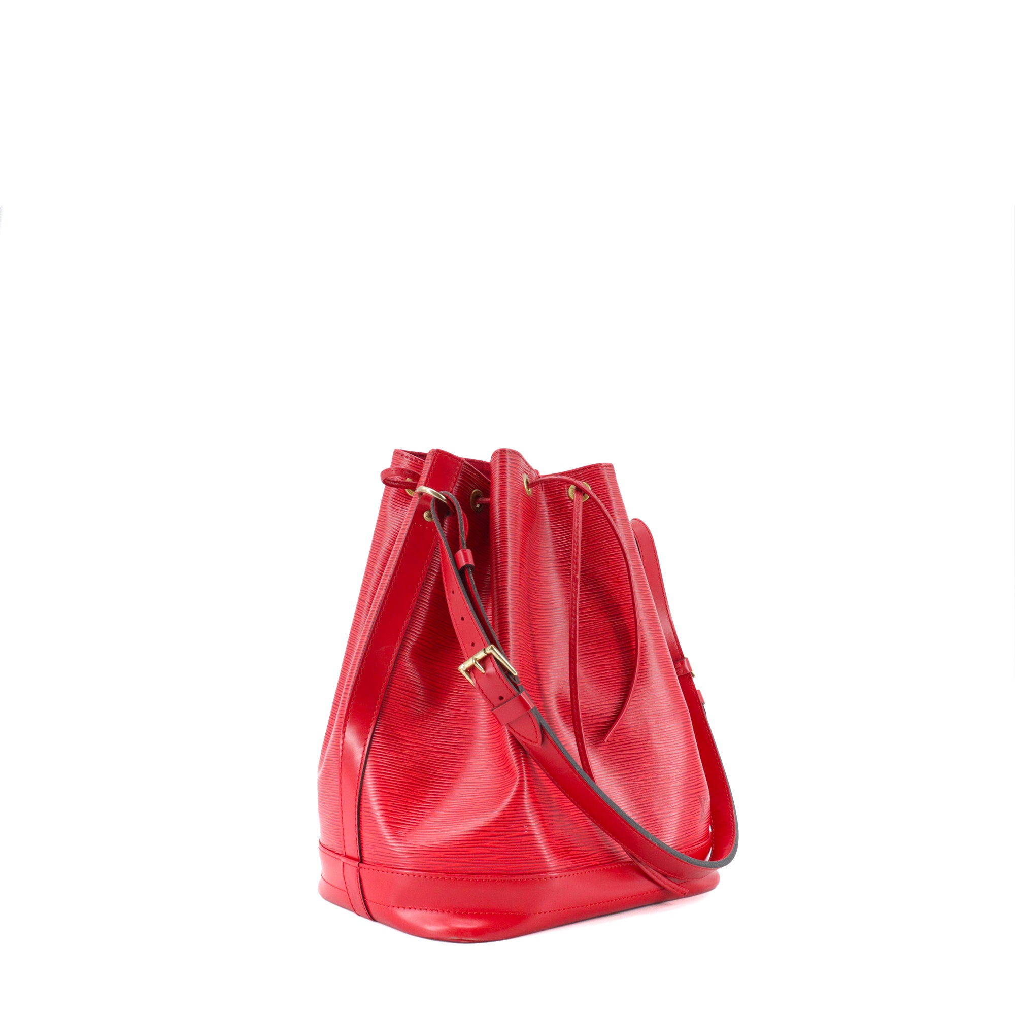 LOUIS VUITTON - NéoNoé shoulder bag in monogram canvas and poppy red leather