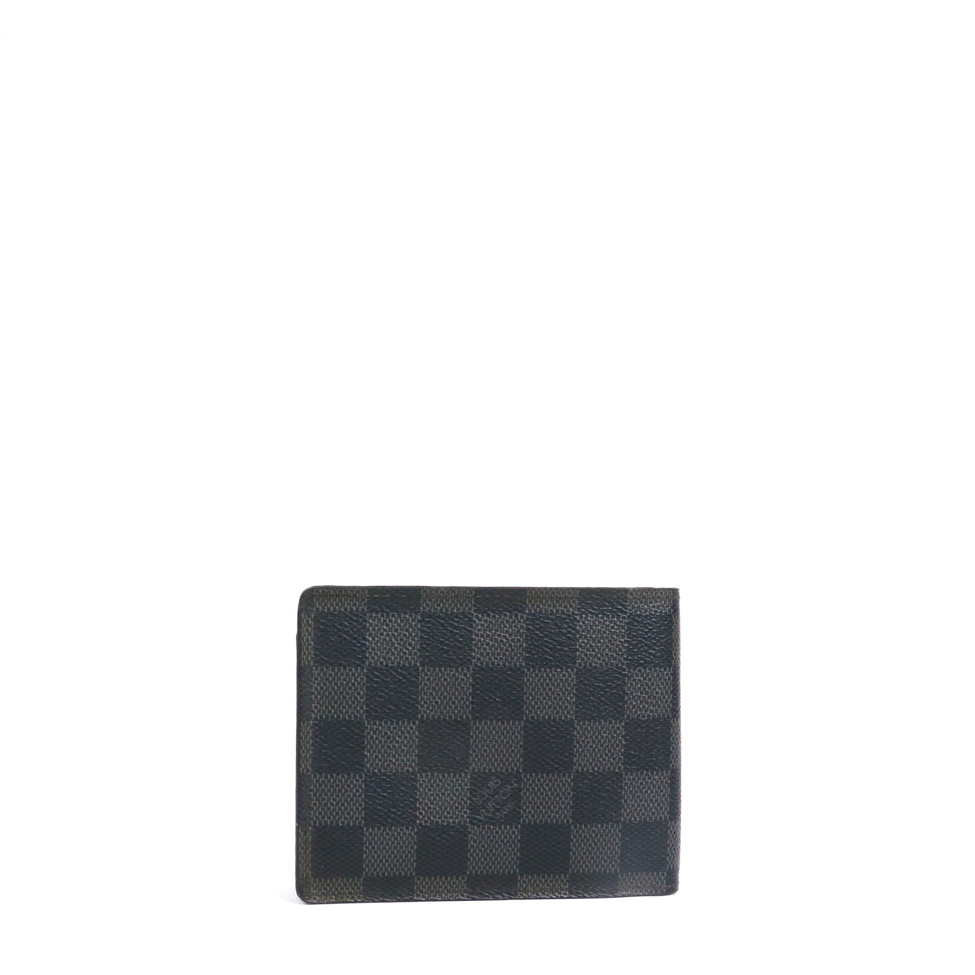 LOUIS VUITTON - Portefeuille Florin Louis Vuitton en toile damier graphite