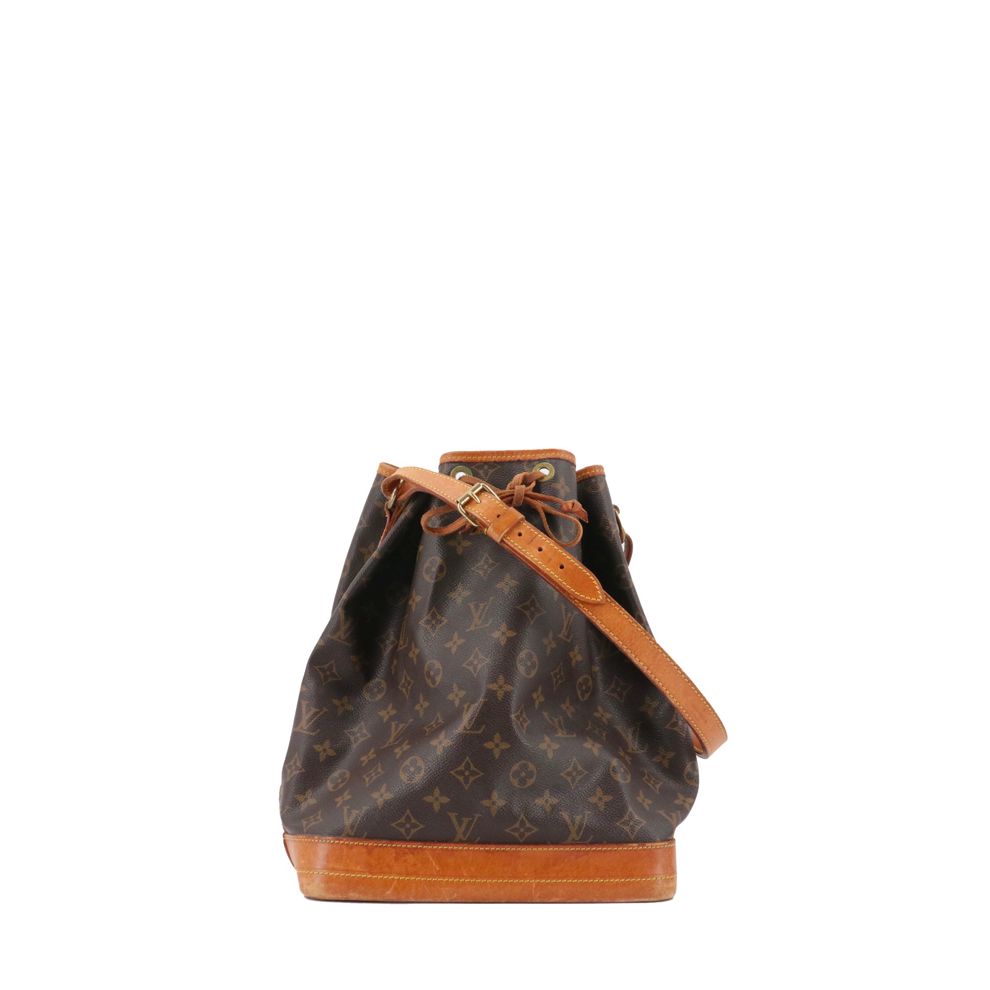 LOUIS VUITTON - NéoNoé shoulder bag in monogram canvas and poppy red leather