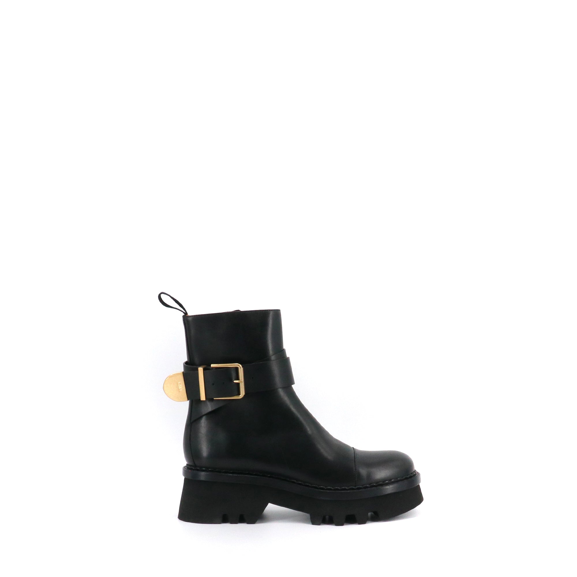 CHLOÉ - Bottines Owena Chloé en cuir noir (T40)
