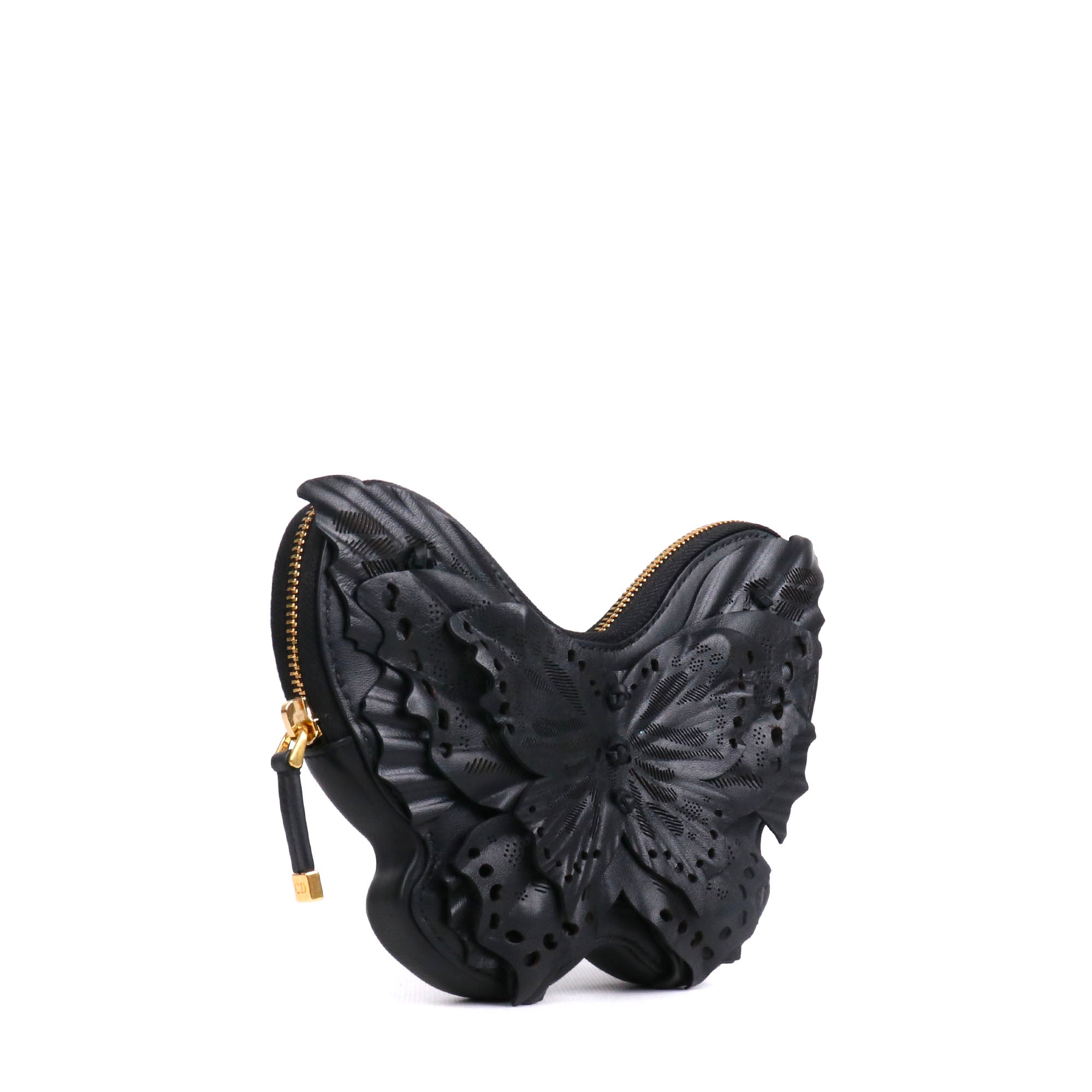 DIOR - Pochette en cuir Papillon Caro Dior en cuir noir