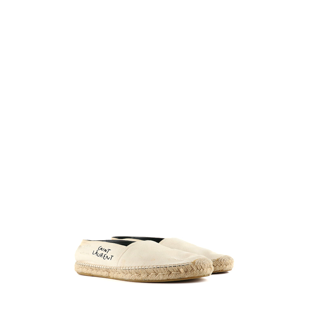 SAINT LAURENT - Espadrilles Signature en toile beige (T44)