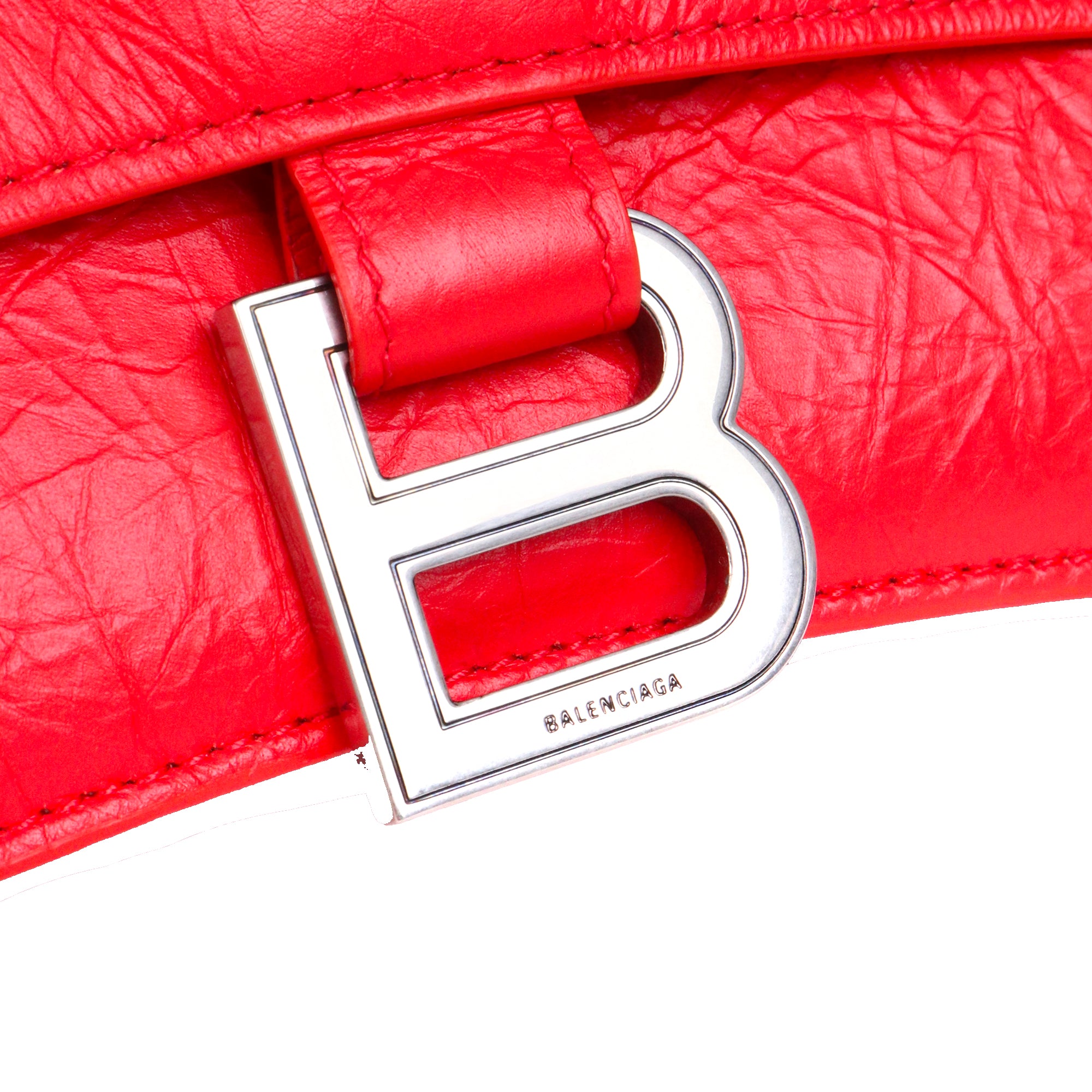 BALENCIAGA - Crush small shoulder bag in black leather