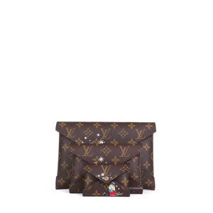 LOUIS VUITTON - Pochette Kirigami Louis Vuitton en toile monogrammée édition limitée Noël 2023