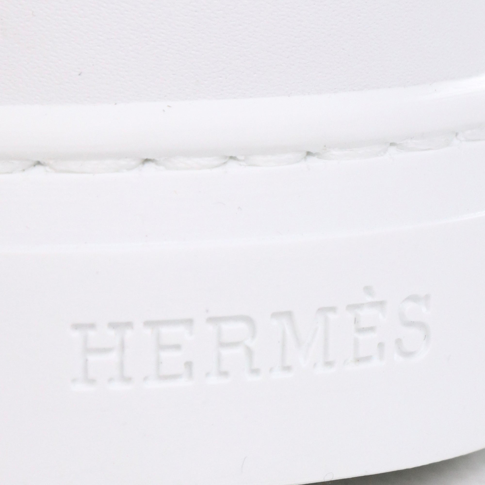 HERMÈS - Day sneakers in white leather (T39)