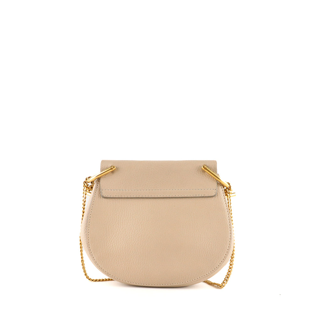 CHLOÉ - Sac à bandoulière Drew en cuir grainé beige