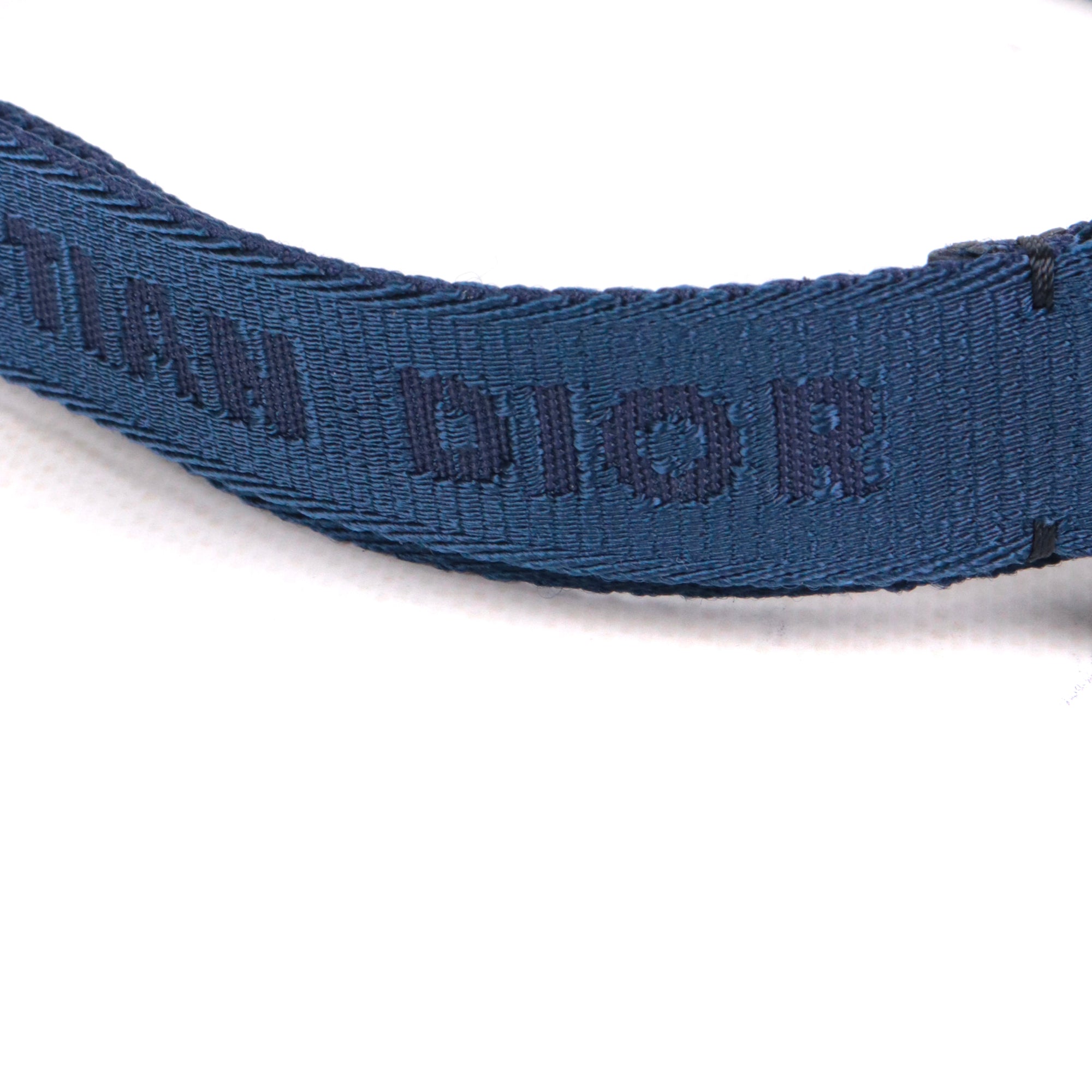DIOR - Ceinture Saddle Dior en tissu bleu marine