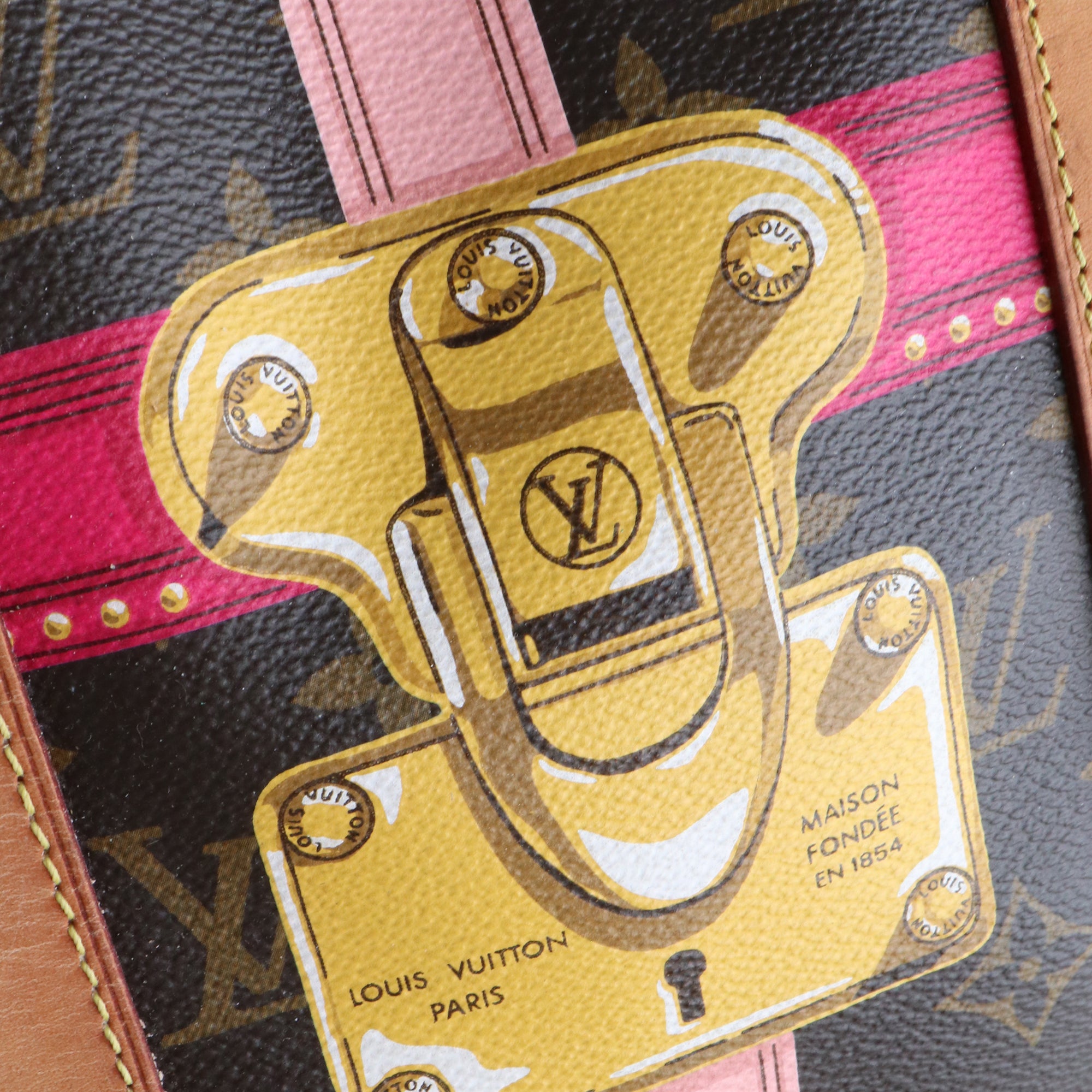 LOUIS VUITTON - Sac de voyage Keepall 50 collection Summer Trunk