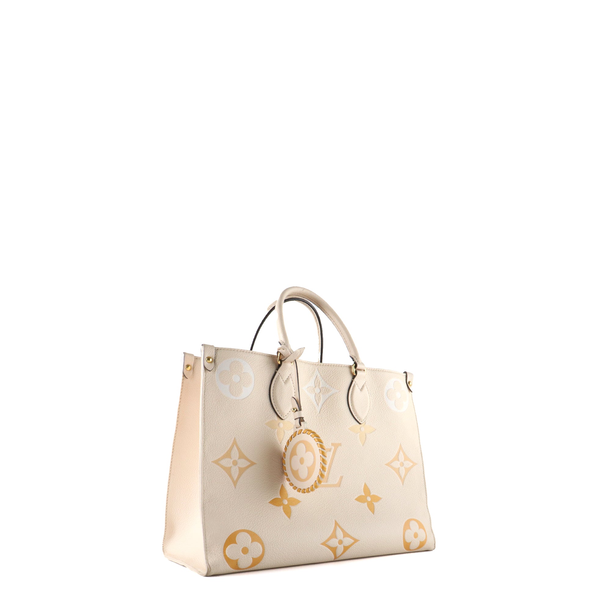 LOUIS VUITTON - OnTheGo MM tote bag in beige leather limited edition 