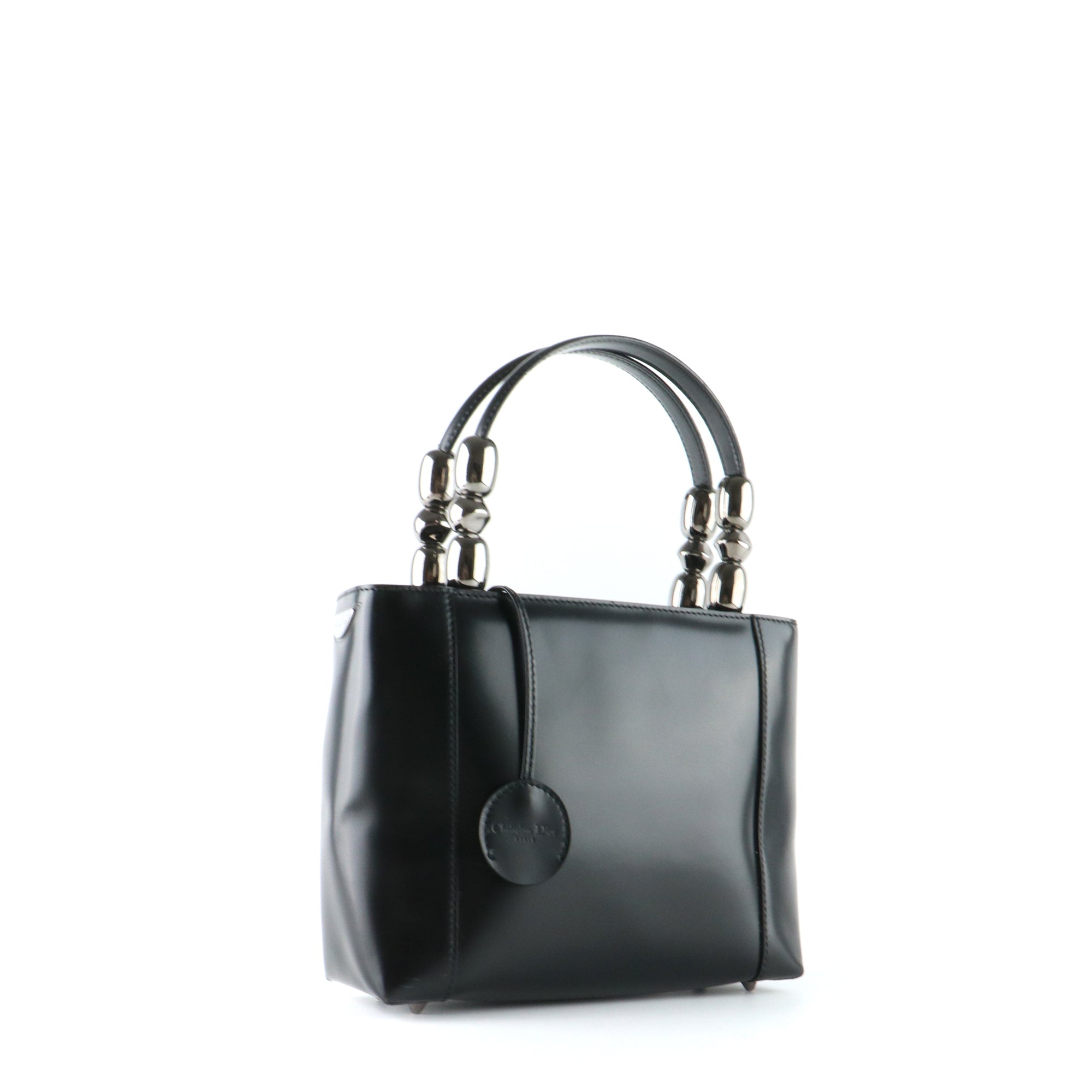 DIOR - Sac à main Lady Perla en cuir box noir